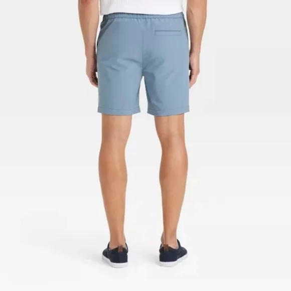 Men's Blue Casual Shorts - Picture 2 of 3